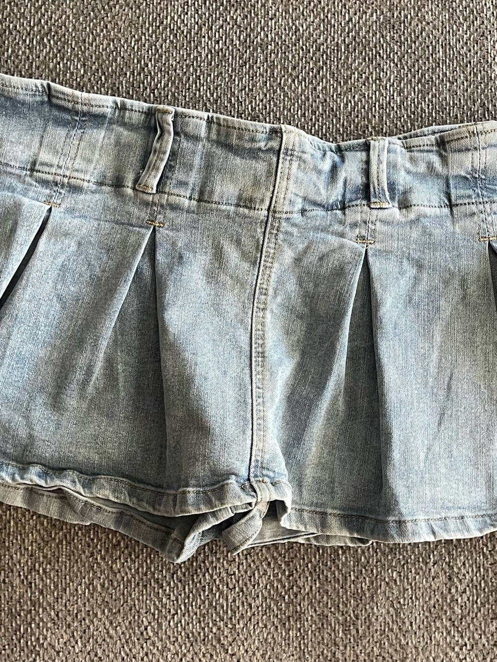 Almost Famous Faded Blue Denim Skort